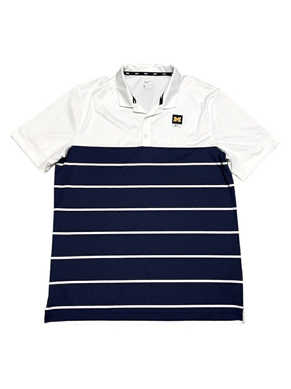 Nike MICHIGAN University Golf Polo Shirt NCAA College Light Activewear Tee Large